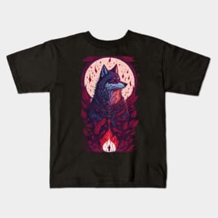 tarrot wolf Kids T-Shirt